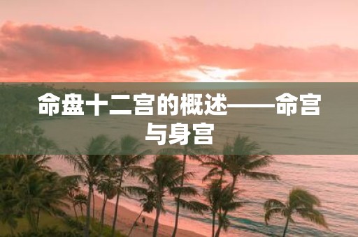 命盘十二宫的概述——命宫与身宫