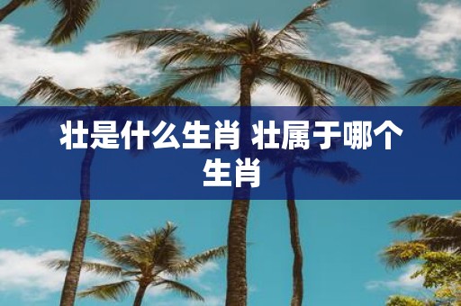 壮是什么生肖 壮属于哪个生肖