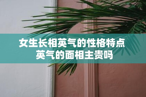 女生长相英气的性格特点 英气的面相主贵吗