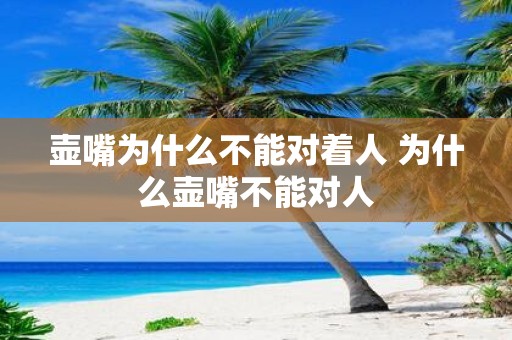 壶嘴为什么不能对着人 为什么壶嘴不能对人