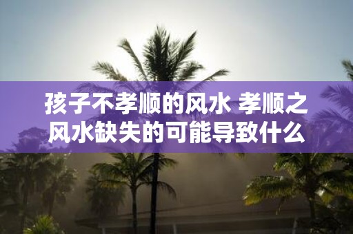 孩子不孝顺的风水 孝顺之风水缺失的可能导致什么