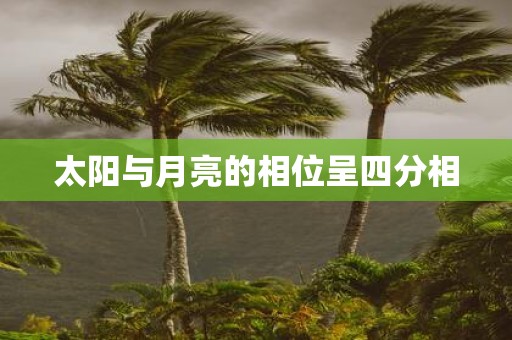 太阳与月亮的相位呈四分相