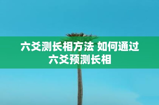 六爻测长相方法 如何通过六爻预测长相