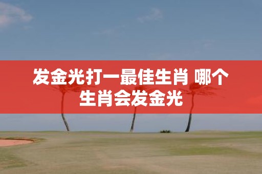 发金光打一最佳生肖 哪个生肖会发金光