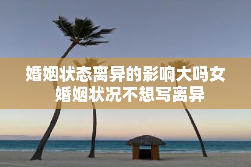 婚姻状态离异的影响大吗女 婚姻状况不想写离异