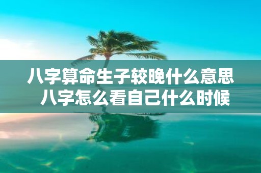 八字算命生子较晚什么意思 八字怎么看自己什么时候有孩子