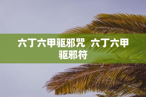 六丁六甲驱邪咒 六丁六甲驱邪符