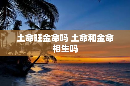 土命旺金命吗 土命和金命相生吗