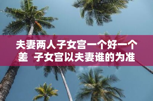 夫妻两人子女宫一个好一个差 子女宫以夫妻谁的为准