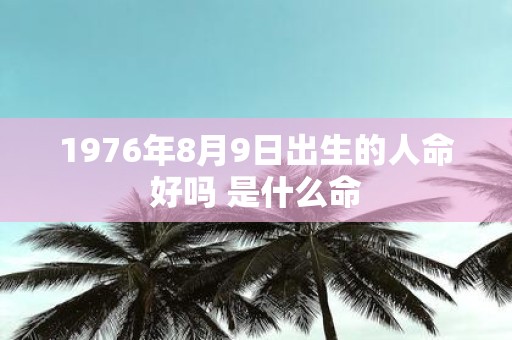 1976年8月9日出生的人命好吗 是什么命