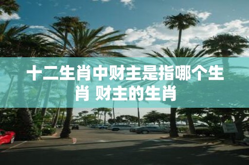 十二生肖中财主是指哪个生肖 财主的生肖