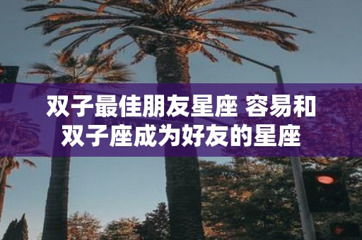 双子最佳朋友星座 容易和双子座成为好友的星座