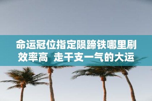 命运冠位指定陨蹄铁哪里刷效率高  走干支一气的大运感受