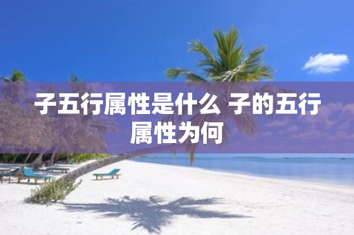 子五行属性是什么 子的五行属性为何