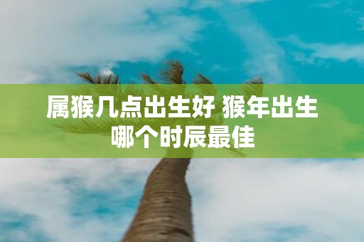 属猴几点出生好 猴年出生哪个时辰最佳