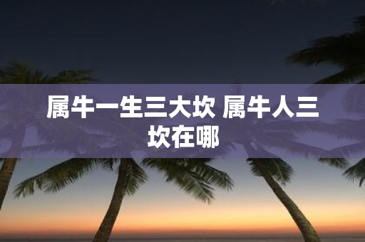 属牛一生三大坎 属牛人三坎在哪