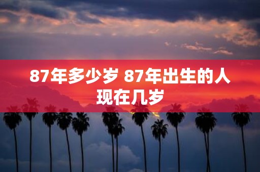 87年多少岁 87年出生的人现在几岁