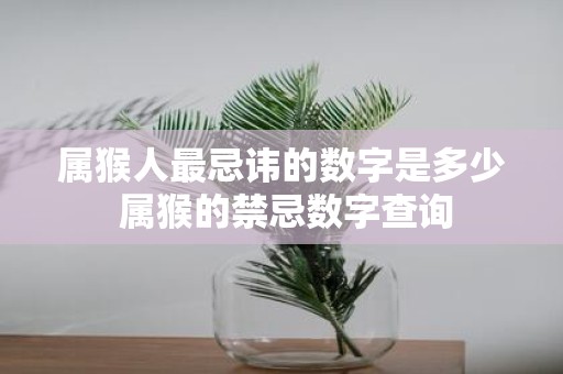 属猴人最忌讳的数字是多少 属猴的禁忌数字查询