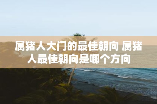 属猪人大门的最佳朝向 属猪人最佳朝向是哪个方向