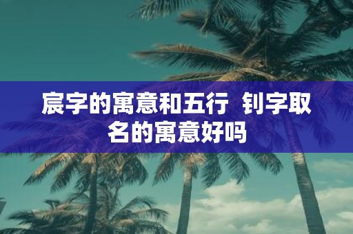 宸字的寓意和五行 钊字取名的寓意好吗
