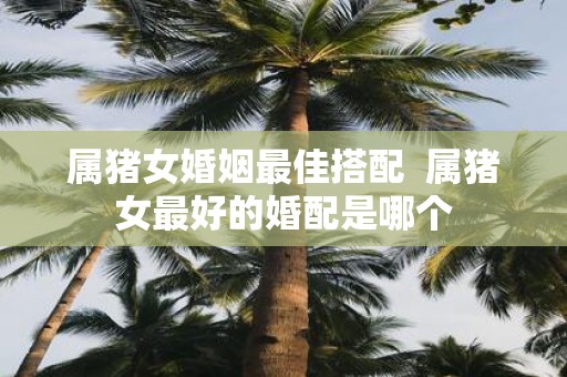 属猪女婚姻最佳搭配 属猪女最好的婚配是哪个