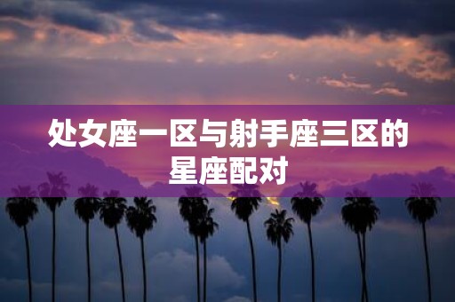 处女座一区与射手座三区的星座配对