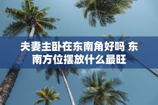 夫妻主卧在东南角好吗 东南方位摆放什么最旺
