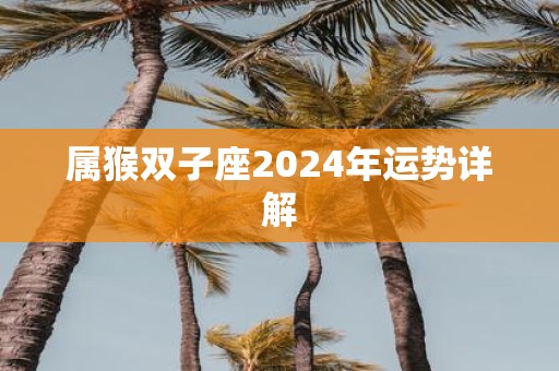 属猴双子座2025年运势详解