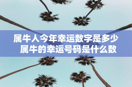 属牛人今年幸运数字是多少 属牛的幸运号码是什么数字