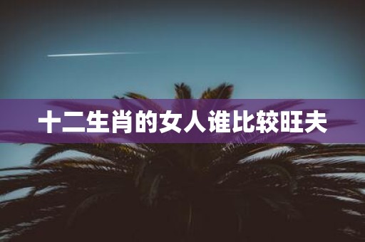 十二生肖的女人谁比较旺夫
