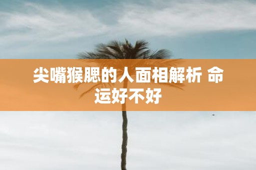 尖嘴猴腮的人面相解析 命运好不好