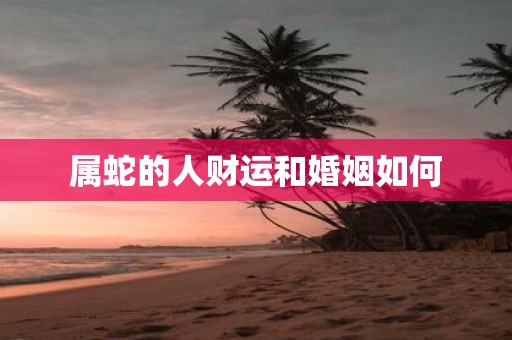 属蛇的人财运和婚姻如何