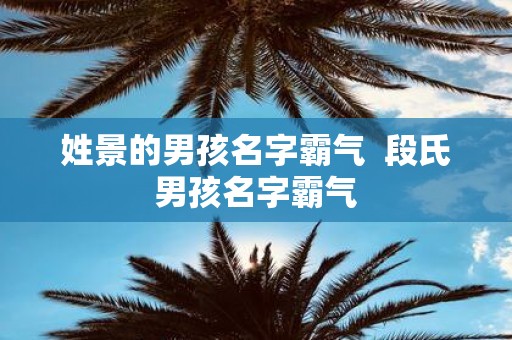 姓景的男孩名字霸气 段氏男孩名字霸气
