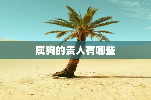 属狗的贵人有哪些
