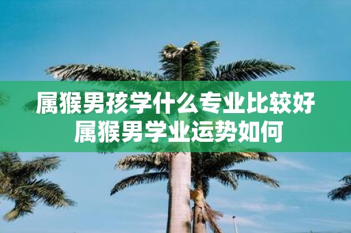 属猴男孩学什么专业比较好 属猴男学业运势如何