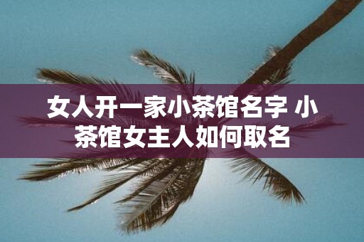 女人开一家小茶馆名字 小茶馆女主人如何取名