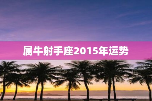 属牛射手座2015年运势