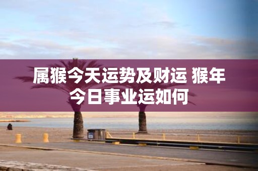 属猴今天运势及财运 猴年今日事业运如何