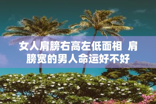 女人肩膀右高左低面相 肩膀宽的男人命运好不好