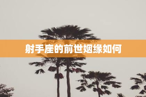 射手座的前世姻缘如何