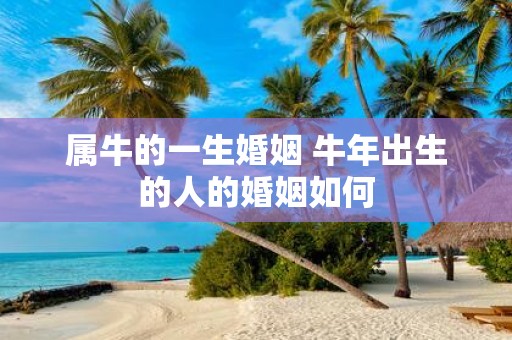 属牛的一生婚姻 牛年出生的人的婚姻如何