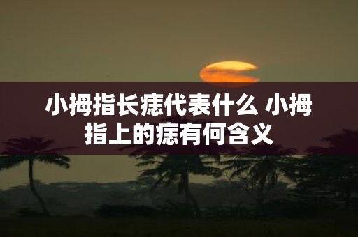 小拇指长痣代表什么 小拇指上的痣有何含义