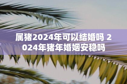 属猪2025年可以结婚吗 2025年猪年婚姻安稳吗