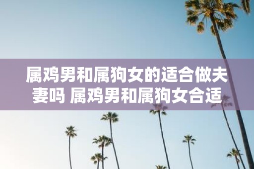 属鸡男和属狗女的适合做夫妻吗 属鸡男和属狗女合适吗