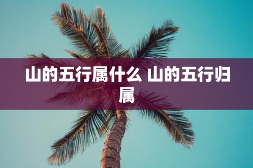 山的五行属什么 山的五行归属