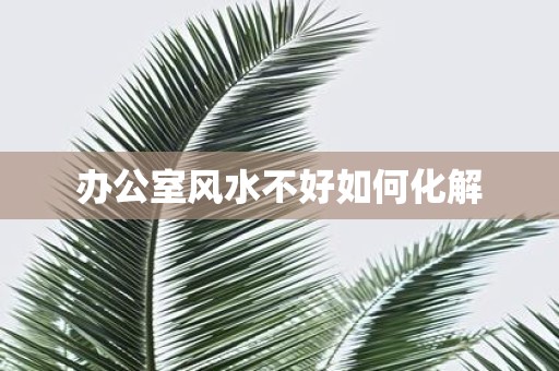 办公室风水不好如何化解