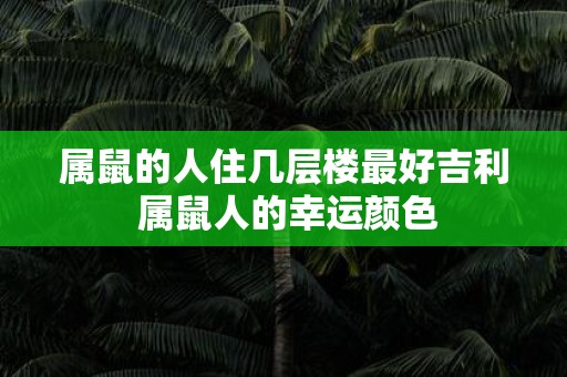 属鼠的人住几层楼最好吉利 属鼠人的幸运颜色