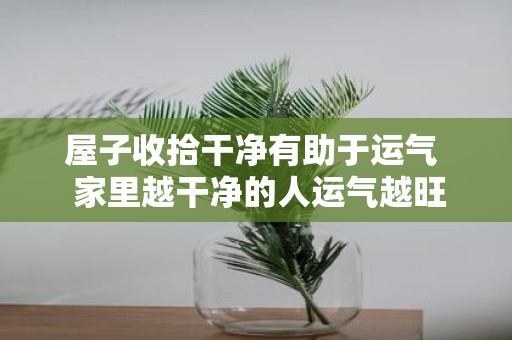 屋子收拾干净有助于运气 家里越干净的人运气越旺