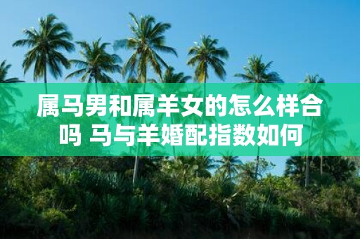 属马男和属羊女的怎么样合吗 马与羊婚配指数如何