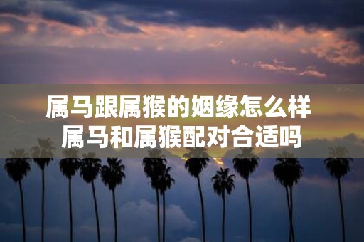 属马跟属猴的姻缘怎么样 属马和属猴配对合适吗
